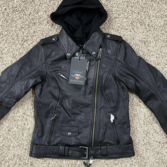 Harley-Davidson Women’s Potomac 3-in-1 Genuine Leather Riding Jacket, Size M - Picture 7 of 16